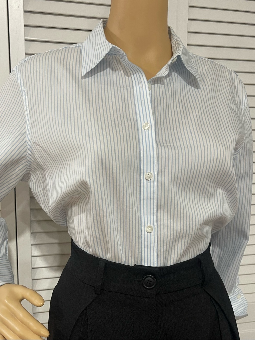 Brooks Brothers Light Blue & White Pinstripe Shirt